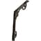 Ekena Millwork Fleur De Lis Wrought Iron Bracket, (Single center brace), Antiqued Brass 1 1/2"W x 12"D x 15"H BKTM01X12X15SFLABS - alternate 1
